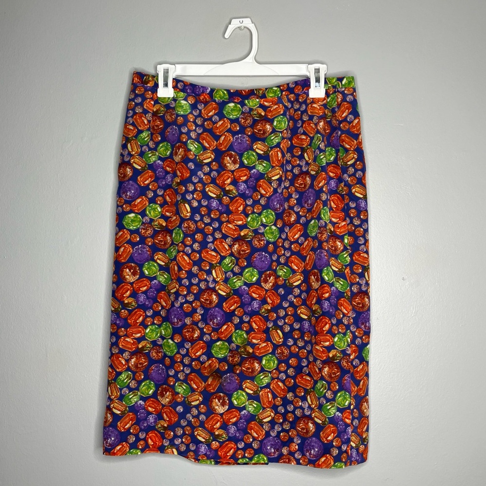 Vintage RUTY Gemstone Print Pencil Skirt W